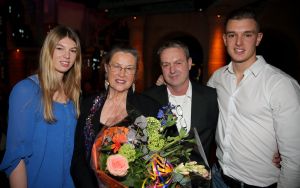 11-02-2017 SHOWBIZZ; LENIE BAMBERGEN DE WEDUWE VAN PIET BAMBERGEN VIERT 80 STE VERJAARDAG.
foto: Albert den Iseger