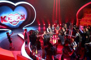 30-06-2015 SHOWBIZZ; K3 ZOEKT NIEUWE K3. Josje Huisman, Kristel Verbeke,Karen Damen en opperbaas Gert Verhulst zoeken een nieuwe K3. Het wordt een nieuw SBS programma met Gerard Joling en Niels Destadsbader.
foto: Albert den Iseger