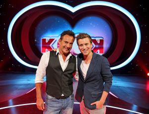 30-06-2015 SHOWBIZZ; K3 ZOEKT NIEUWE K3. Josje Huisman, Kristel Verbeke,Karen Damen en opperbaas Gert Verhulst zoeken een nieuwe K3. Het wordt een nieuw SBS programma met Gerard Joling en Niels Destadsbader.
foto: Albert den Iseger