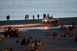 27-07-2018 NIEUWS; EGMOND AAN ZEE EN DE LANGSTE MAANSVERDUISTERING VAN DE EEUW.De maan kleurt bloedrood door een totale maansverduistering. De rode kleur wordt veroorzaakt door zonlicht wat langs de aarde schijnt.
foto: Albert den Iseger