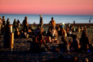 27-07-2018 NIEUWS; EGMOND AAN ZEE EN DE LANGSTE MAANSVERDUISTERING VAN DE EEUW.De maan kleurt bloedrood door een totale maansverduistering. De rode kleur wordt veroorzaakt door zonlicht wat langs de aarde schijnt.
foto: Albert den Iseger