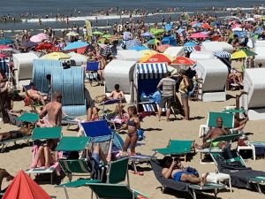 31-07-2020 NIEUWS; EGMOND AAN ZEE WAS VANDAAG MEGA DRUK ONDANKS DE CORONA. Zo druk heb ik het nog nooit in Egmond aan zee gezien, geen 1.5 meter afstand geen mondkapjes en geen voorzichtigheid. Het was druk van daag. megadruk en de gasten bleven maar komen. Het werd hoog water, het was voor iedereen opschuiven en meten en passen. Men zat letterlijk niet naast elkaar maar op elkaar.Waar was de controle, handhaving of strandpolitie, niks en nergens te bekennen.
foto: Albert den Iseger