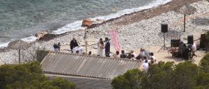 26-06-2016 SHOWBIZZ; NICK SCHILDER TROUWDE ZIJN KRISTEN OP ZONNIG IBIZA. De mooiste dag uit ons leven zo vertelde Nick aan de paar PERS mensen die aanwezig waren op de door hun gekozen een sombere foto lokatie. foto: Albert den Iseger