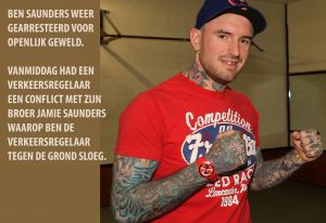 05-05-2015 SHOWBIZZ; BEN SAUNDERS WEER GEARRESTEERD VOOR OPENLIJK GEWELD. Ben Saunders slaat verkeersregelaar in elkaar bij een ruzie in Hoorn.
Ben Saunders is dinsdagmiddag bij het bevrijdingsfestival in Hoorn gearresteerd omdat hij een verkeersregelaar tegen de grond sloeg omdat deze een mening verschil had met Jamie Saunders.
foto: Albert den Iseger.